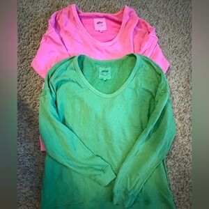 Aerie women’s sweaters- Pink and Green